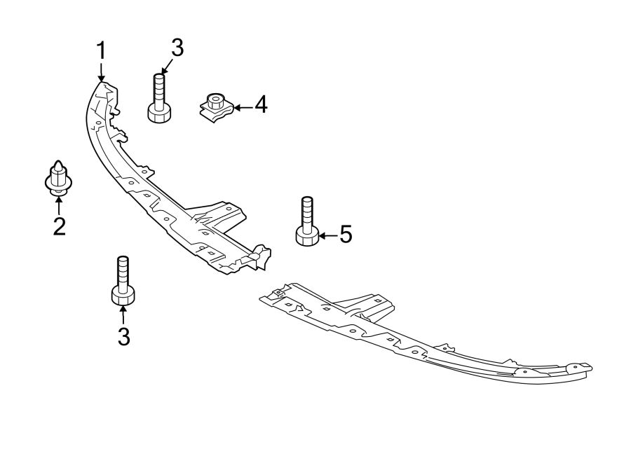 Diagram FRONT BUMPER. SPOILER. for your Mazda