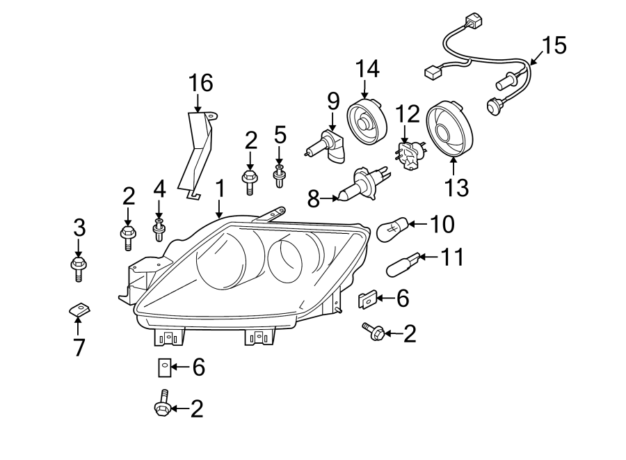 Diagram FRONT LAMPS. COMBINATION LAMPS. for your 2019 Mazda MX-5 Miata 2.0L SKYACTIV A/T Grand Touring Convertible 