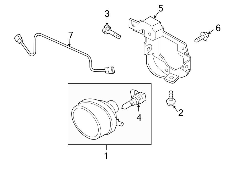 Diagram FRONT LAMPS. FOG LAMPS. for your 2007 Mazda CX-7   