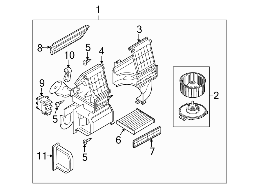 Diagram AIR CONDITIONER & HEATER. BLOWER MOTOR & FAN. for your Mazda 6  