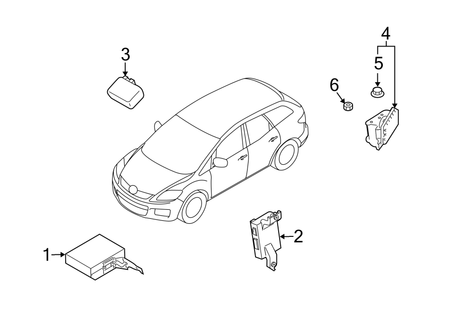 Diagram ELECTRICAL COMPONENTS. for your 2012 Mazda MX-5 Miata   