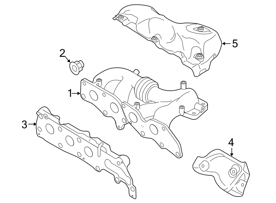 Diagram EXHAUST SYSTEM. MANIFOLD. for your Mazda