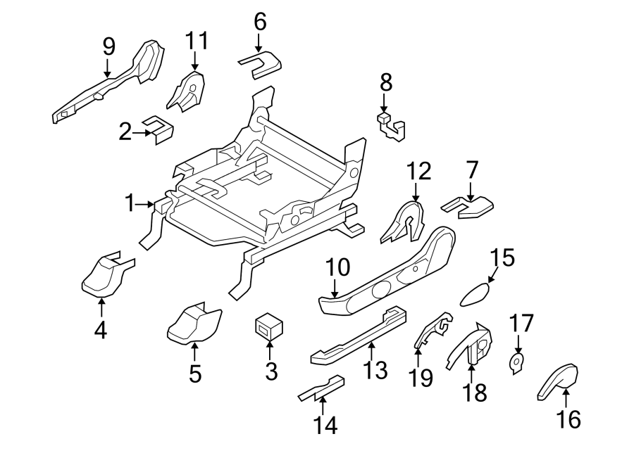 Diagram SEATS & TRACKS. TRACKS & COMPONENTS. for your 2006 Mazda MX-5 Miata  Base Convertible 