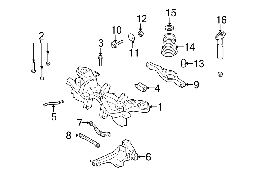 Diagram REAR SUSPENSION. SUSPENSION COMPONENTS. for your 1999 Mazda 626   