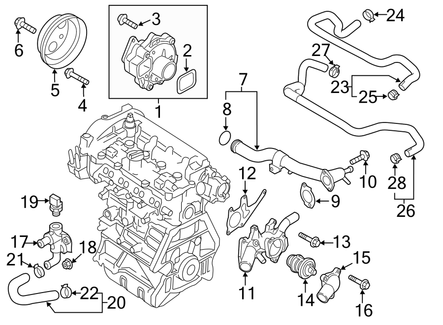 Diagram WATER PUMP. for your 2013 Mazda CX-5  Touring Sport Utility 