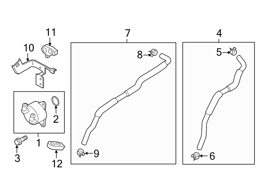 Diagram TRANS OIL COOLER. for your 1995 Mazda Protege   