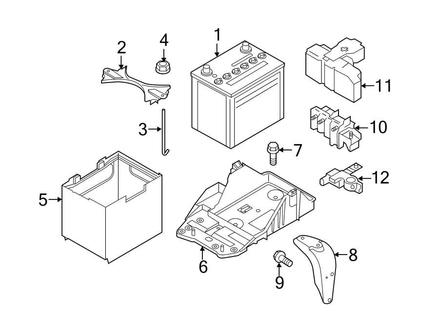 Diagram BATTERY. for your 2020 Mazda MX-5 Miata  Sport Convertible 