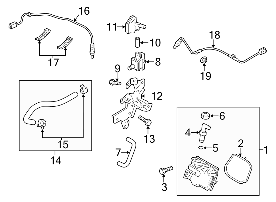 Diagram EMISSION SYSTEM. EMISSION COMPONENTS. for your Mazda CX-5  