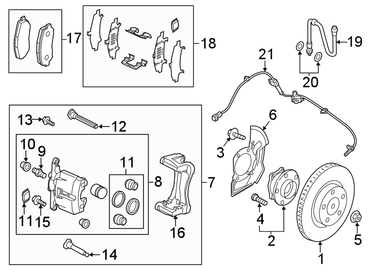 Diagram FRONT SUSPENSION. BRAKE COMPONENTS. for your 2016 Mazda CX-5  Sport Sport Utility 