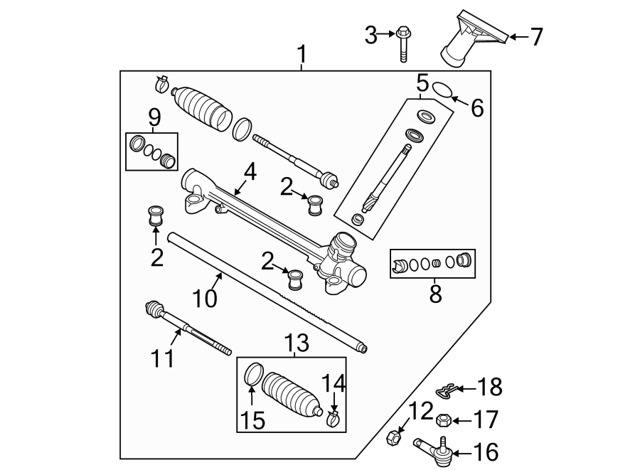 Diagram STEERING GEAR & LINKAGE. for your 2014 Mazda CX-5  Grand Touring Sport Utility 