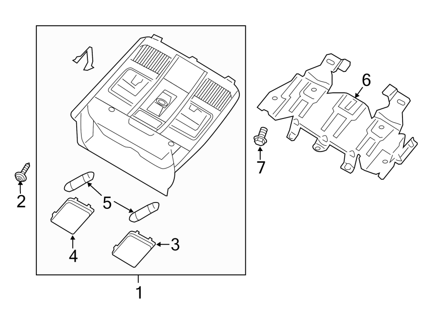 Diagram OVERHEAD CONSOLE. for your 2018 Mazda MX-5 Miata   