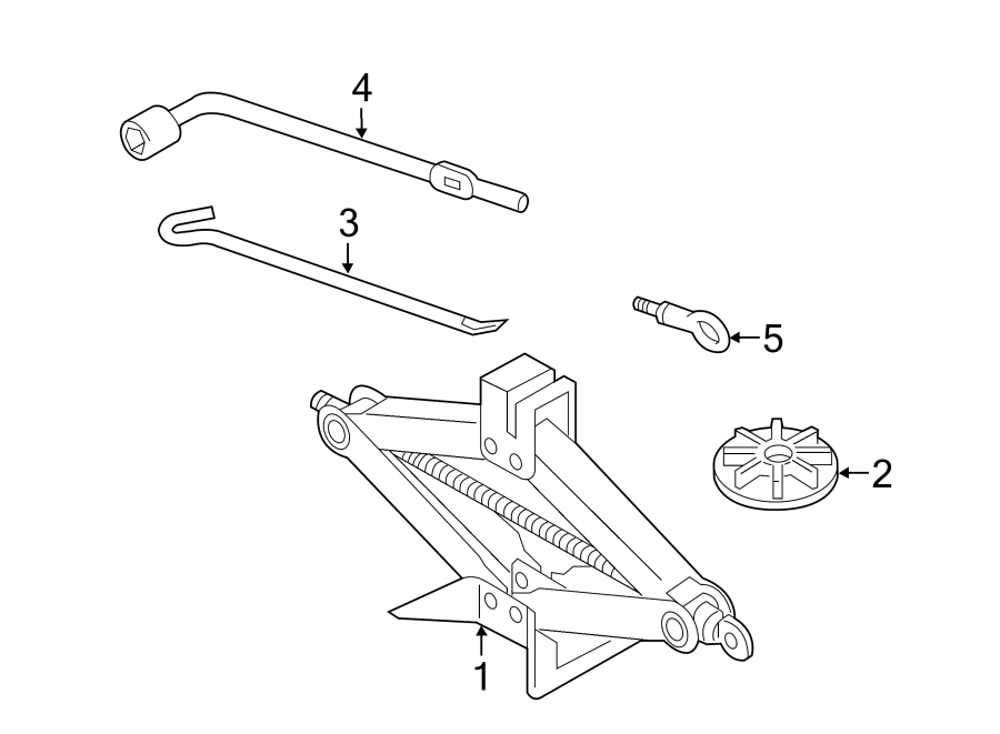 Diagram REAR BODY & FLOOR. JACK & COMPONENTS. for your Mazda