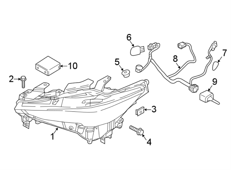 Diagram FRONT LAMPS. HEADLAMPS. for your 2010 Mazda MX-5 Miata   