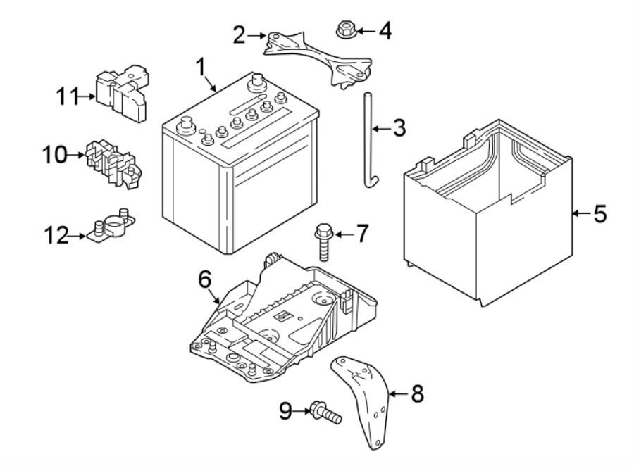 Diagram BATTERY. for your 2021 Mazda CX-5 2.5L SKYACTIV A/T AWD Carbon Edition Sport Utility 