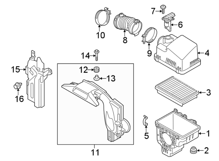 Diagram ENGINE / TRANSAXLE. AIR INTAKE. for your 2020 Mazda CX-5  Touring Sport Utility 