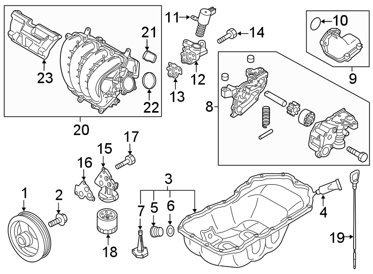 Diagram ENGINE / TRANSAXLE. ENGINE PARTS. for your Mazda CX-5  