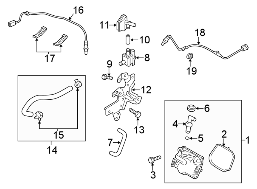 Diagram Emission system. for your 2015 Mazda MX-5 Miata  25th Anniversary Edition Convertible 