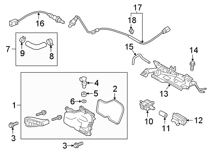 Diagram Emission system. for your Mazda CX-9  