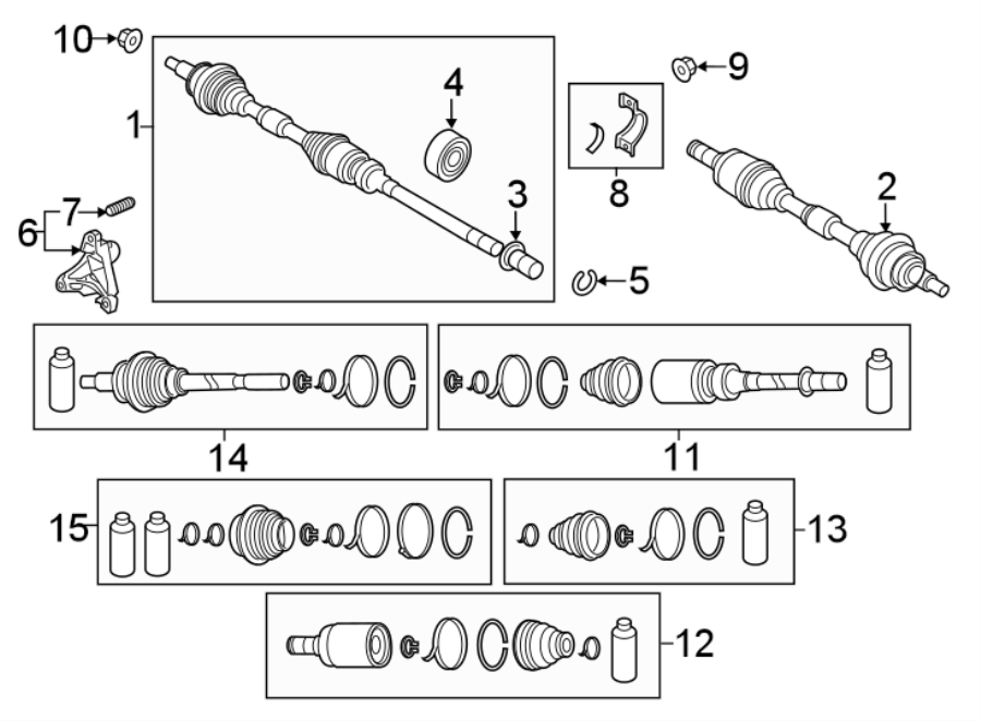 Diagram FRONT SUSPENSION. DRIVE AXLES. for your Mazda CX-5  