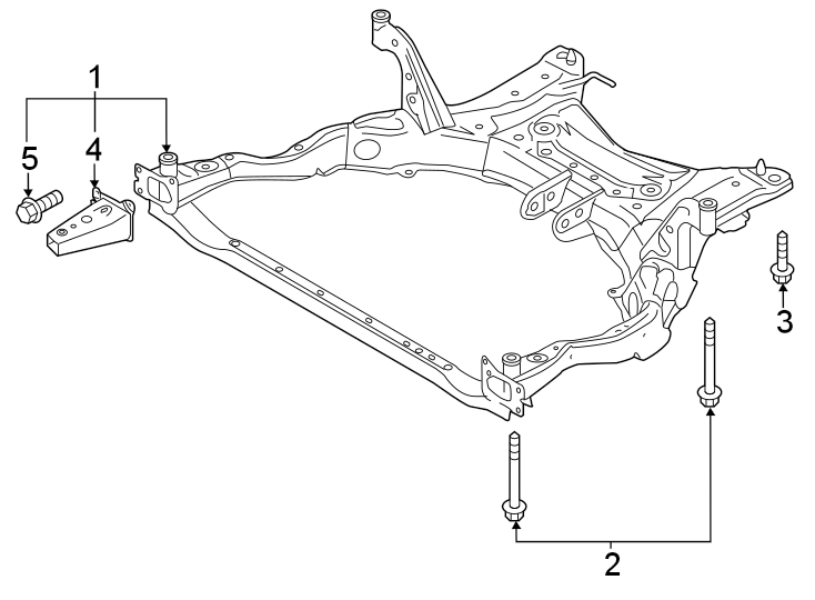 Diagram Front suspension. Suspension mounting. for your 2022 Mazda CX-5   