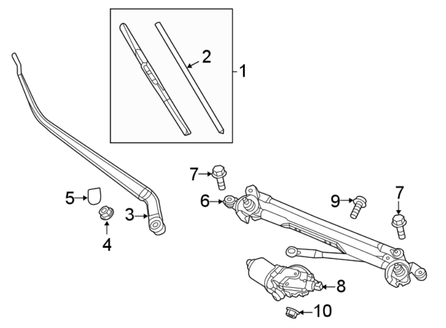 Diagram WINDSHIELD. WIPER COMPONENTS. for your 2020 Mazda CX-5   