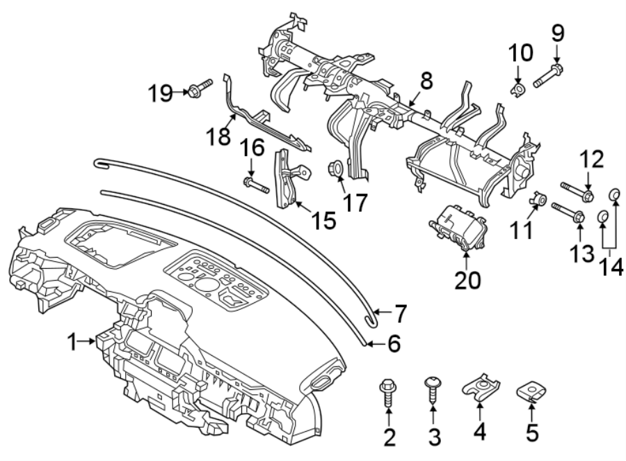 Diagram INSTRUMENT PANEL. for your 2018 Mazda CX-5 2.5L SKYACTIV A/T FWD Grand Touring Sport Utility 