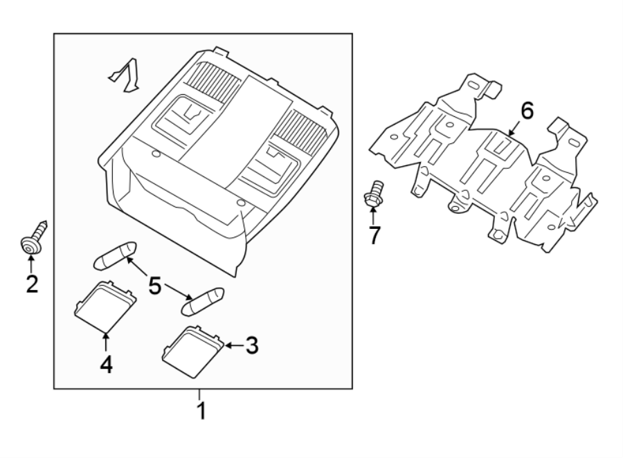 Diagram OVERHEAD CONSOLE. for your 2018 Mazda MX-5 Miata   