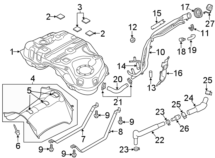 Diagram FUEL SYSTEM COMPONENTS. for your 2019 Mazda CX-5   