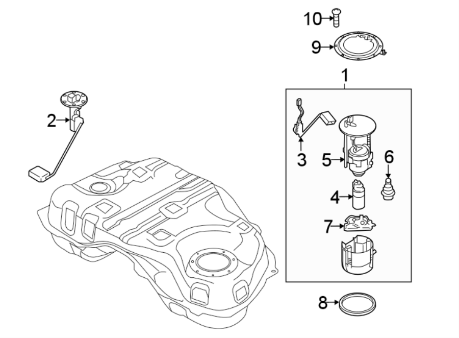 Diagram FUEL SYSTEM. FUEL PUMP. for your 2019 Mazda CX-5   