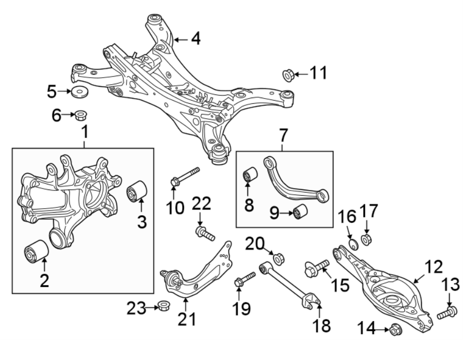 Diagram REAR SUSPENSION. SUSPENSION COMPONENTS. for your 2018 Mazda CX-5  Grand Touring Sport Utility 