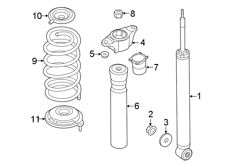 Diagram REAR SUSPENSION. SHOCKS & COMPONENTS. for your 2021 Mazda CX-5   