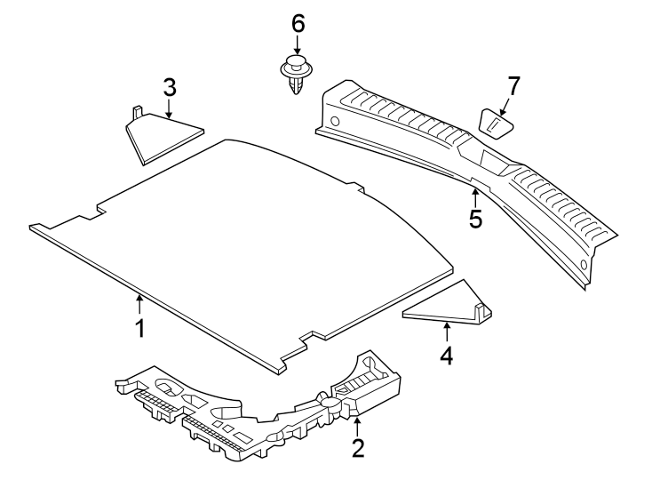 Diagram REAR BODY & FLOOR. INTERIOR TRIM. for your Mazda CX-5  