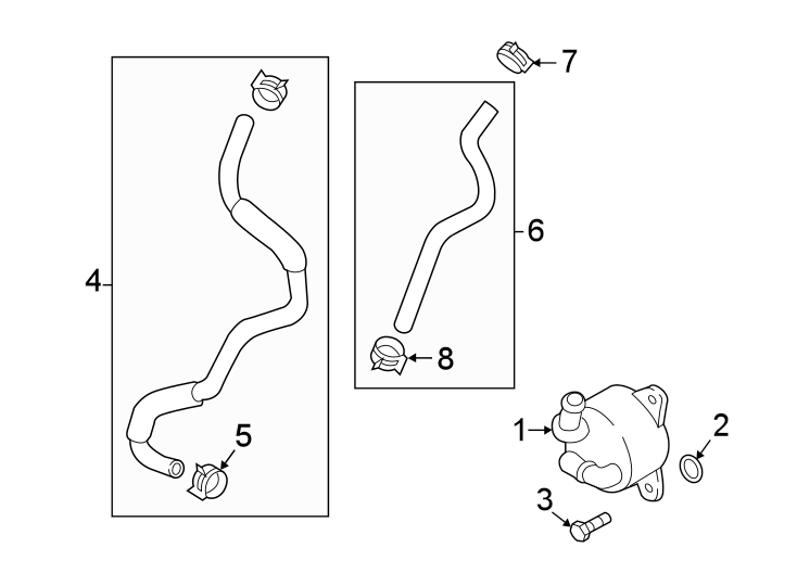 Diagram TRANS OIL COOLER. for your 2022 Mazda CX-5   