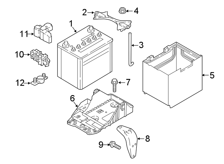 Diagram BATTERY. for your 2020 Mazda MX-5 Miata  100th Anniversary Special Edition Convertible 