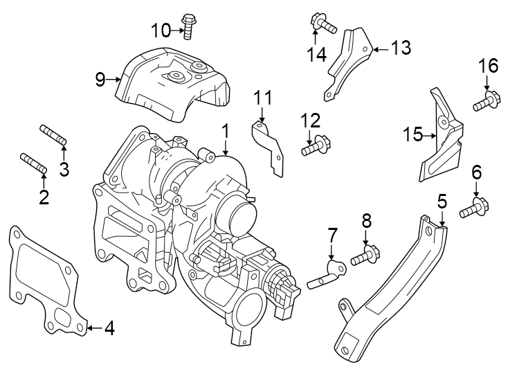 Diagram Engine / transaxle. Turbocharger. for your 2023 Mazda CX-5   