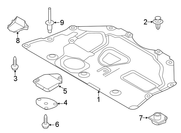 Diagram Radiator support. Splash shields. for your 2019 Mazda CX-5 2.5L SKYACTIV A/T AWD Touring Sport Utility 