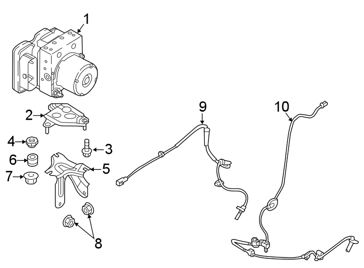 Diagram Abs components. for your 2021 Mazda CX-5 2.5L SKYACTIV A/T AWD Grand Touring Reserve Sport Utility 