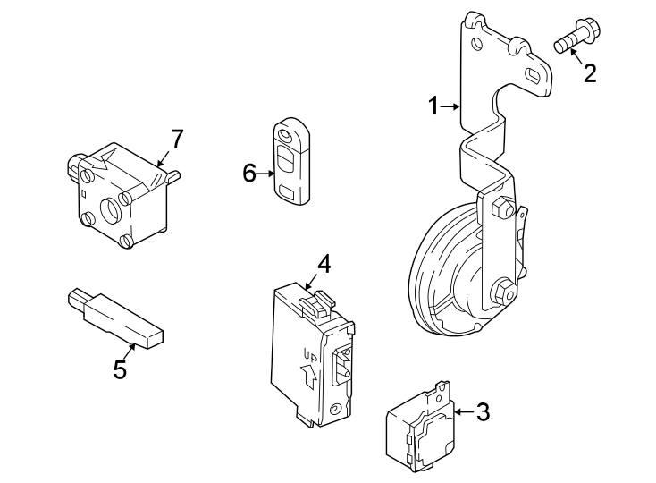 Diagram Keyless entry components. for your Mazda CX-30  