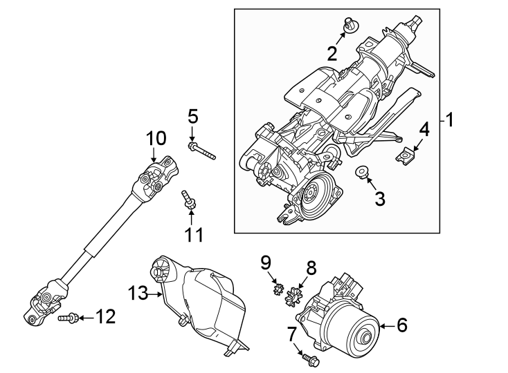 Diagram Steering column assembly. for your 2018 Mazda CX-5 2.5L SKYACTIV A/T FWD Grand Touring Sport Utility 