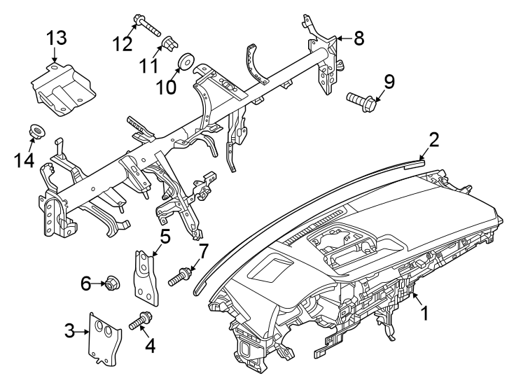 Diagram Instrument panel. for your 2008 Mazda MX-5 Miata   