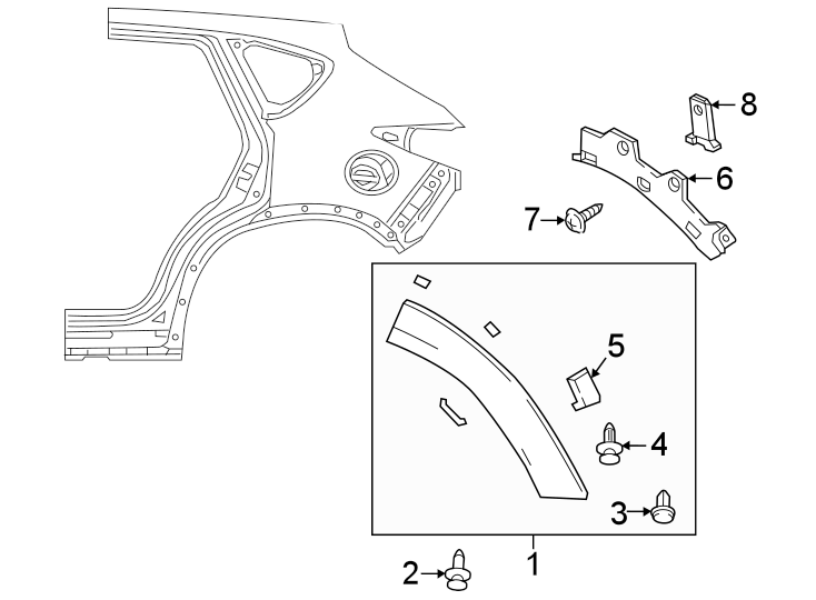 Diagram Quarter panel. Exterior trim. for your 2002 Mazda B4000   