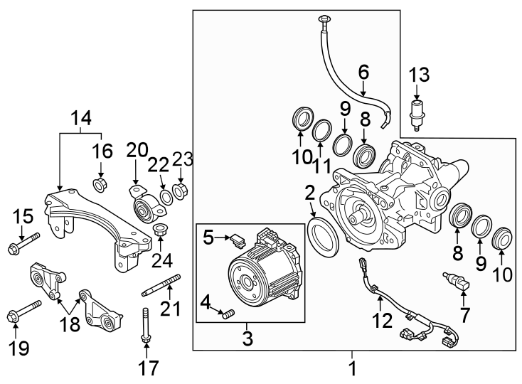 Diagram Rear suspension. Axle & differential. for your 2008 Mazda 3   