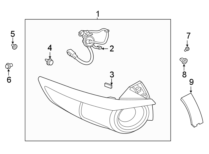 Diagram Rear lamps. Tail lamps. for your 2010 Mazda 3   