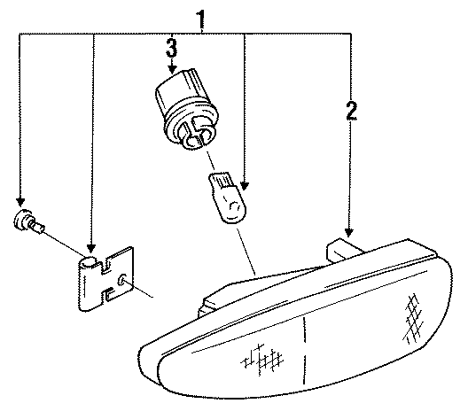 Diagram FRONT LAMPS. SIDE MARKER LAMPS. for your 2019 Mazda MX-5 Miata   