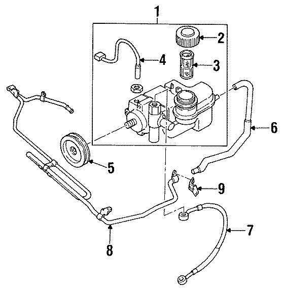 Diagram PUMP & HOSES. for your Mazda