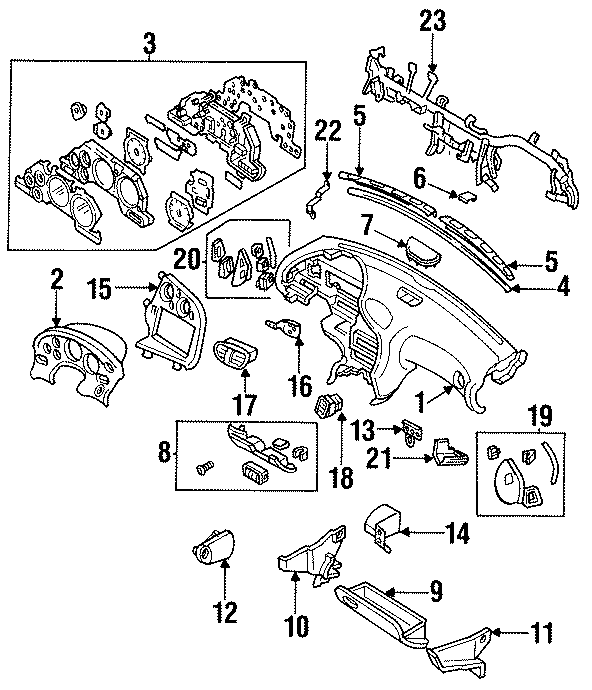 Diagram INSTRUMENT PANEL. SOUND SYSTEM. for your Mazda