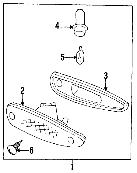 Diagram REAR LAMPS. SIDE MARKER LAMPS. for your 1995 Mazda RX-7  Base Coupe 