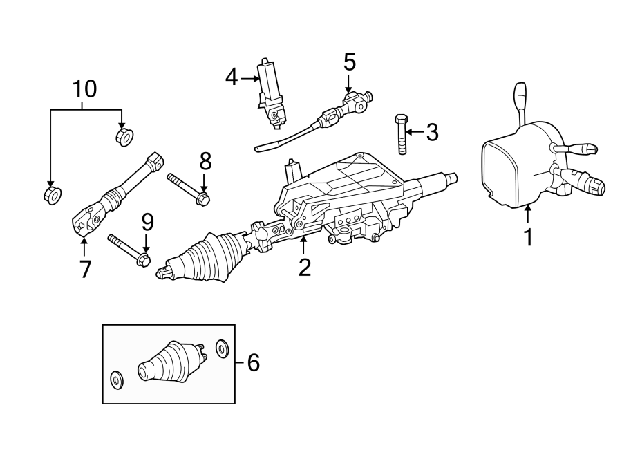 1STEERING COLUMN ASSEMBLY.https://images.simplepart.com/images/parts/motor/fullsize/5721460.png