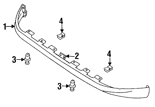 Diagram FRONT BUMPER. SPOILER. for your 2021 Mazda MX-5 Miata   