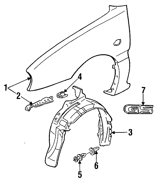 Diagram FENDER & COMPONENTS. for your 2010 Mazda 6   